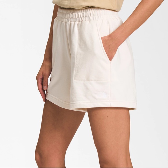 The North Face Pants - The North Face Simple Logo Fleece Shorts Size Large Gardenia White NWT